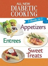 3 Cookbooks in 1: All New Diabetic Cooking - Plastic Comb - VERY GOOD