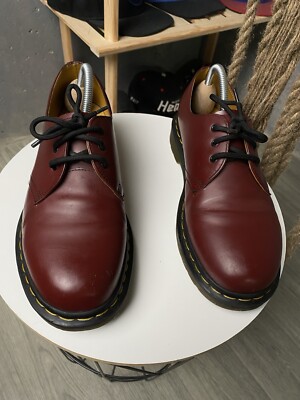 Dr Martens 1461 Smooth Leather Cherry Red Laceup Oxfords Shoes US