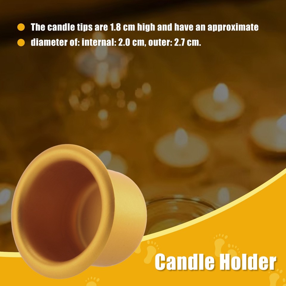 20 Pcs Metal Candle Insert for Taper Candles Decorative Candle Holder