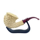 S.Yanik Meerschaum Pipe Freehand Smoking Pipe, Handcarved Tobacco Pipe
