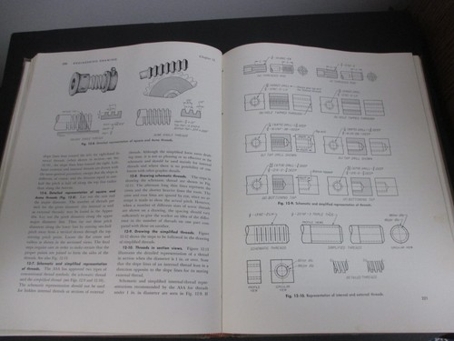 Engineering Drawing Hardcover Book Frank Zozzora 2nd Edition 1958 - Picture 7 of 10