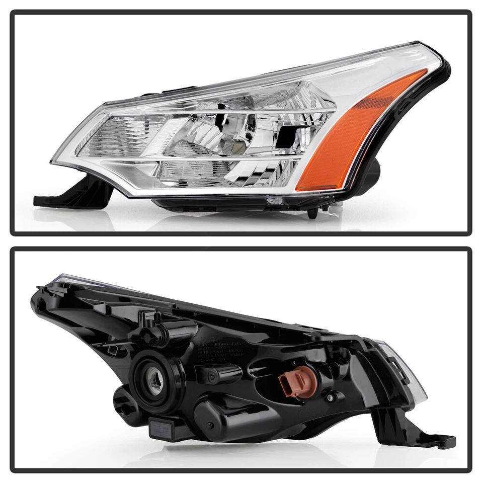 2008-2011 Ford Focus S | SE | SES | SEL Halogen Headlights Headlamps Left+Right - Image 2 of 4