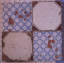 ,quattro mattonelle antiche riggiole arredamento Tiles 20x20 spessore 2cm(LO212)