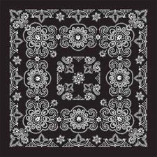 Carolina Creative Bandanna (Black) Texas Paisley 27" x 27" Hav-A-Hank