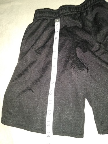 BOYS SHORTS SIZE 8 MEDIUM M ELASTIC WAIST ATHLETIC WORKS BLACK GYM SPORTS SUMMER - Picture 4 of 4