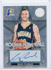 2012-13 TOTALLY CERTIFIED #56 MILES PLUMLEE AUTOGRAPH ROOKIE RC INDIANA 091519