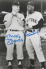MICKEY MANTLE & WILLIE MAYS BASEBALL PLAYERS AUTOGRAPHED 4X6 PHOTO REPRINT