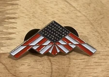 B2 Bomber U.S. Flag Soft Enamel Lapel Pin (No Epoxy Coating) Brand NEW