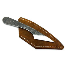 Kiridashi Knife   Hand-Forged 52100 Steel Blade  Handle with Leather Sheath.