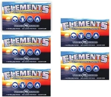Elements 300s (1 1/4) Cigarette Rolling Papers 5 Packs