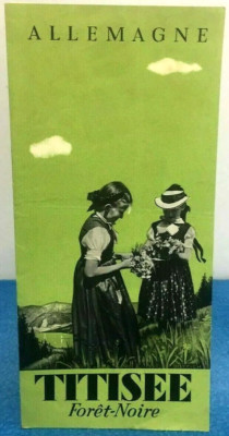 Vintage Titisee Allemagne Germany Foret Noire Schwarzwald Reiseprospekt Karte