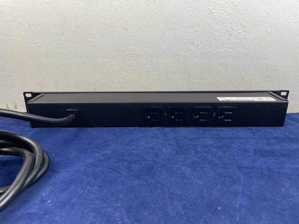 J24B0B Wiremold Rack Mount 6 Outlets 3 5-15R Power Strip - Image 2 of 3