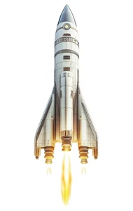 Space Rocket Solar Spacecraft Self Adhesive Vinyl Sticker