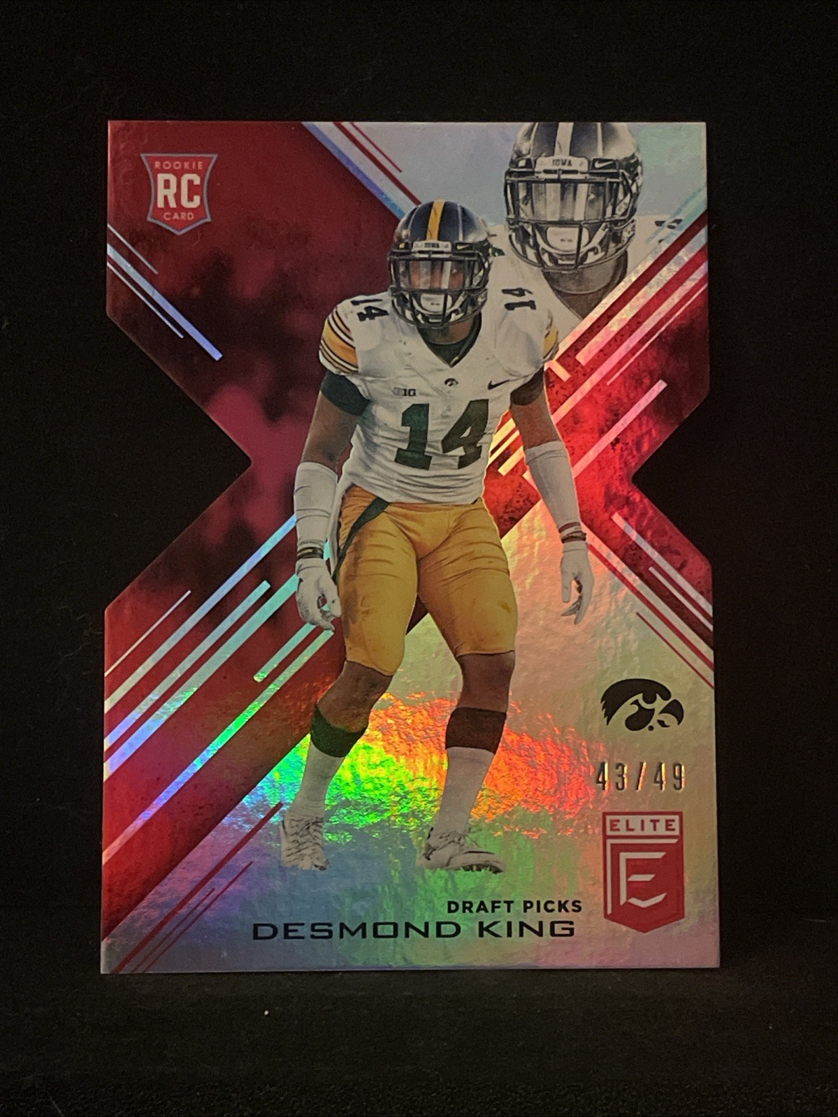 Desmond King Panini Elite Draft Picks #121 Red Die-Cut