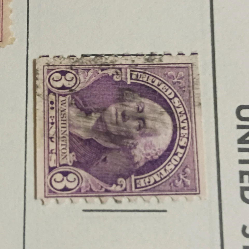 george washington 3 cent stamp purple - Image 2 of 2