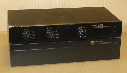 QED C300 Signal Path Optimised Stereo Pre Amp & P360 Power Amplifier