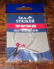 Sea Striker Top Bottom Rig Size 2 - 30 LB - 32” Monofilament Fishing Gear READ!