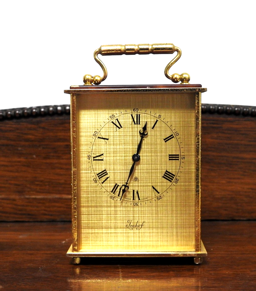 Collectible ImHof Swiss Vintage Carriage Clock-8-Day Mechanical