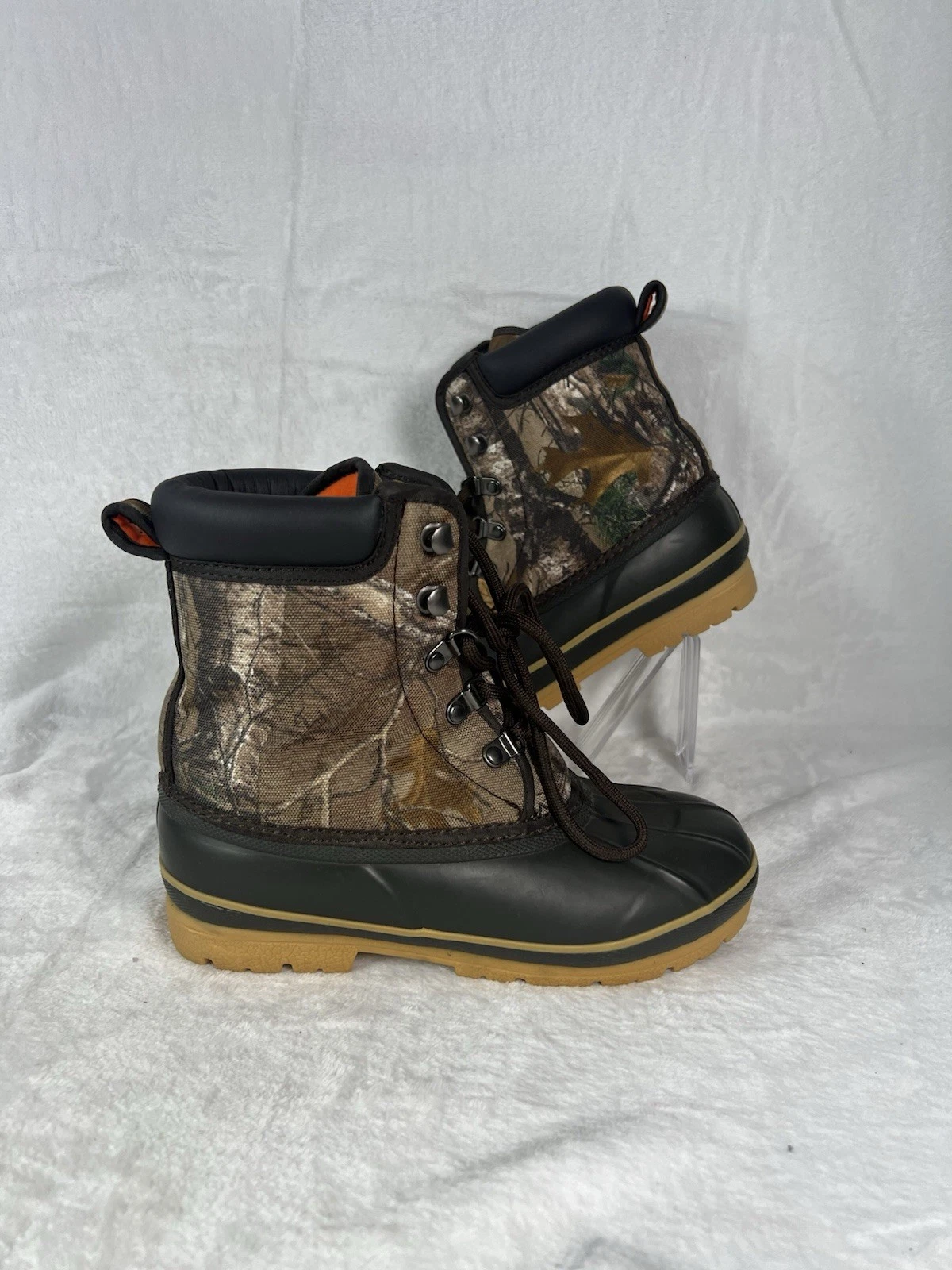 Magellan Boots Youth 4 Camo Lace Up Hiking Boots Safari Gorpcore Camping