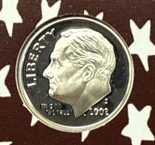2002 S Proof Silver Roosevelt Dime From Proof Set With Free Shipping