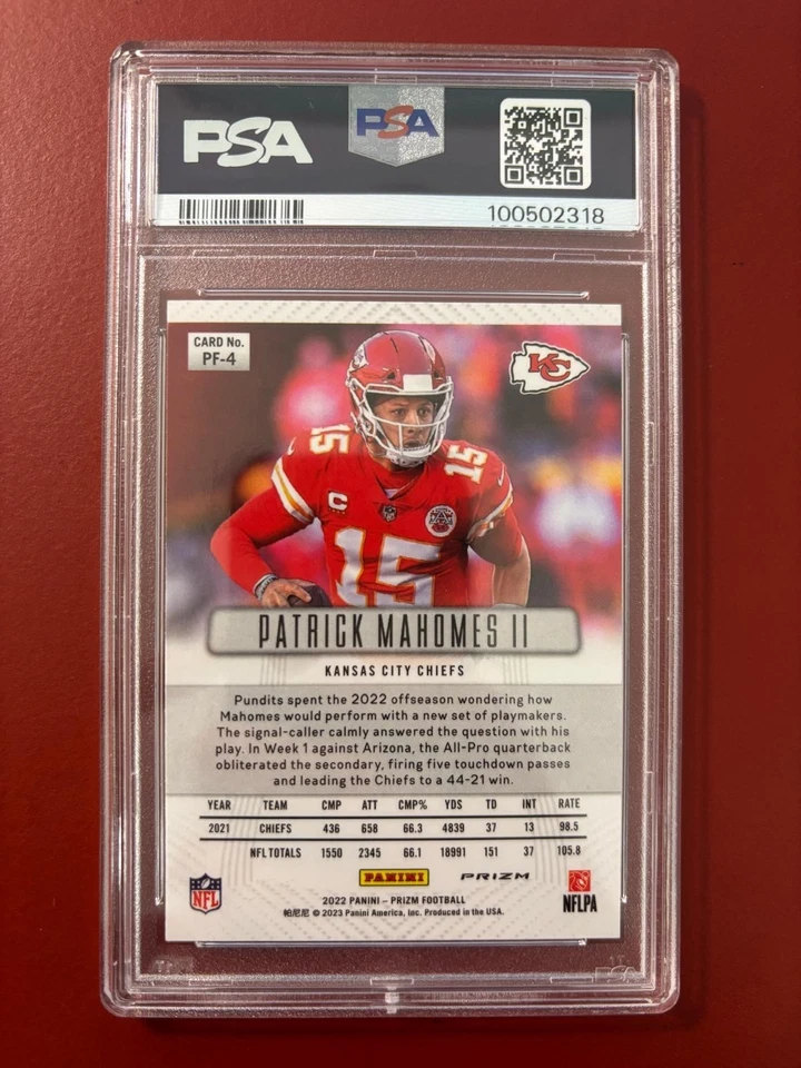 2022 PRIZM/ PATRIC MAHOMES II/ PRIZM FLASHBACK/ PSA 9 - Image 2 of 2