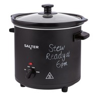 Salter Chalkboard Slow Cooker 3.5L Keep Warm Function 3 Heat Setting Family Size
