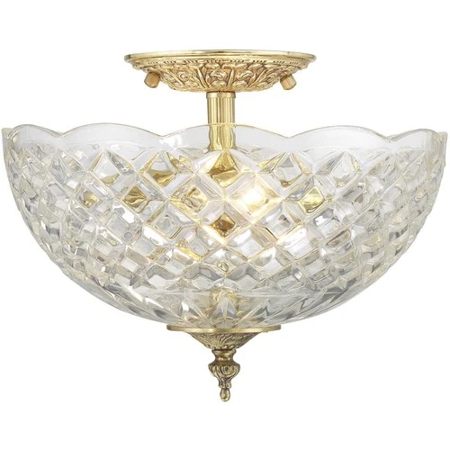 Crystorama 66-CT-OB Milton 2 Light 10 inch Olde Brass Semi Flush Ceiling Light - Picture 3 of 7