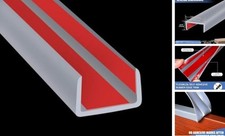 Rubber Edge Trim, Flexible Self Adhesive U Shaped Peel and Stick Edge Banding,