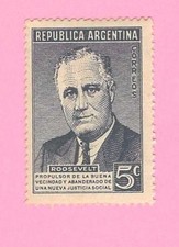 Argentina 1946 Argentina 5c Franklin Roosevelt. 1 Stamp