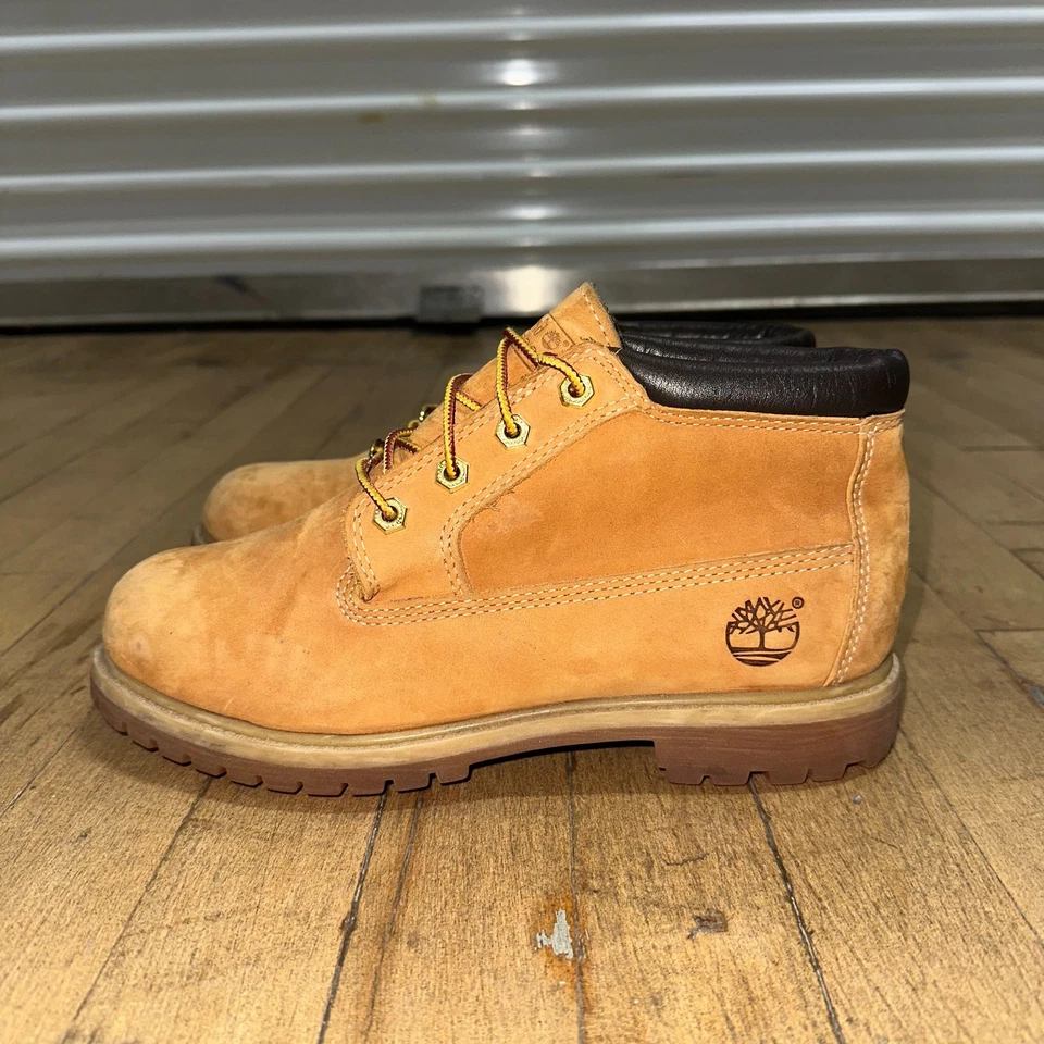 Timberland Nellie Chukka Botas Para Mujer 9 Marrón Medio Top Con Cordones Bordado Logo Foto 4 de 4