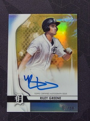 2020 Topps Sterling Riley Greene Auto Signed Gold Refractor RC #29/50 Tigers SP