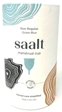 Saalt Menstrual Cup Size Regular Ocean Blue Sealed