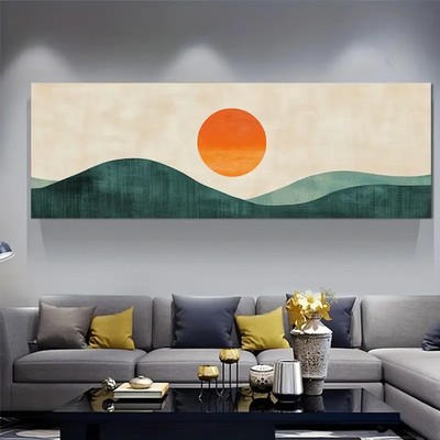 Panoramic Soft Brushstrokes Decor Painting Canvas Wall Art Home Décor Picture