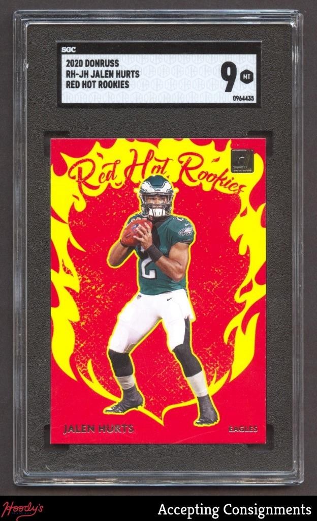 Jalen Hurts Panini Donruss Red Hot Rookies #RHJH Autograph