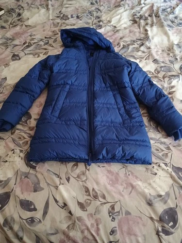 Marmot Girls Large Insulated Puffer Jacket Full Zip Hood Blue or S Small Women's - product listing photo