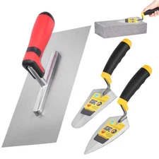  3PCS Masonry Hand Tool Set Brick Trowel Pointing Trowel Margin Trowel Masonry 