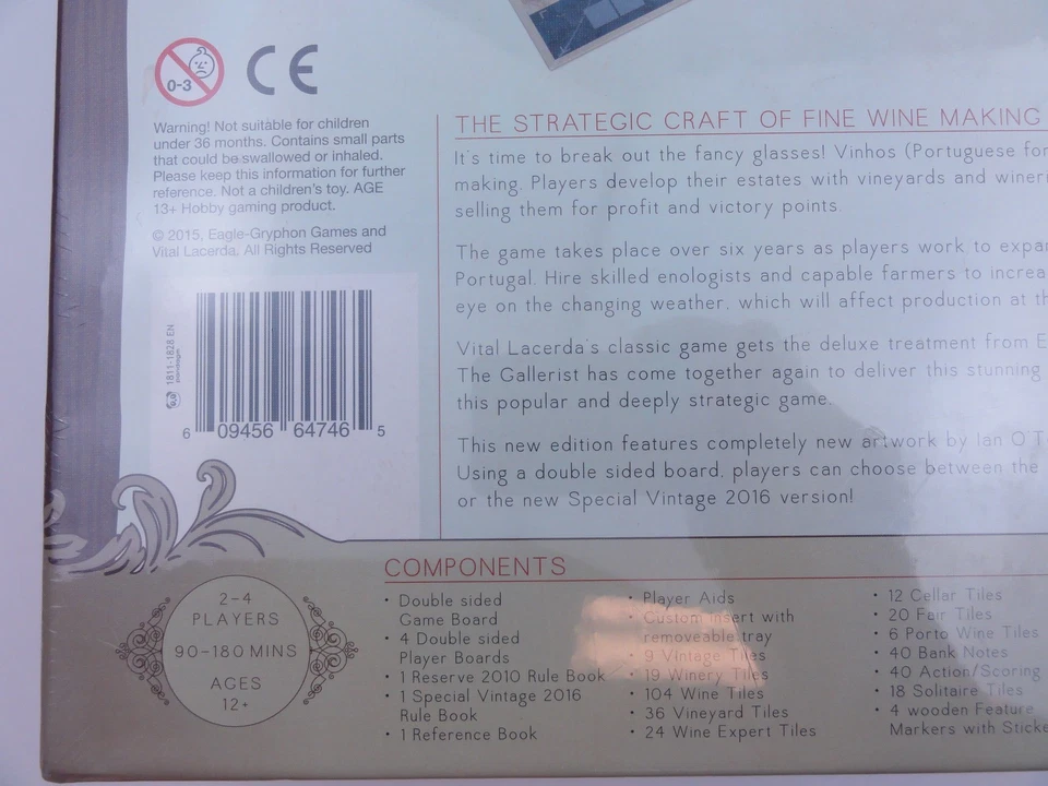 Vinhos Deluxe Edition Board Game Brand New SEALED Eagle-Gryphon Games - Image 3 of 4