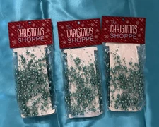 Garland Beaded Spray 3 Pack 5 FT Christmas Decor The Christmas Shoppe Aqua Blue