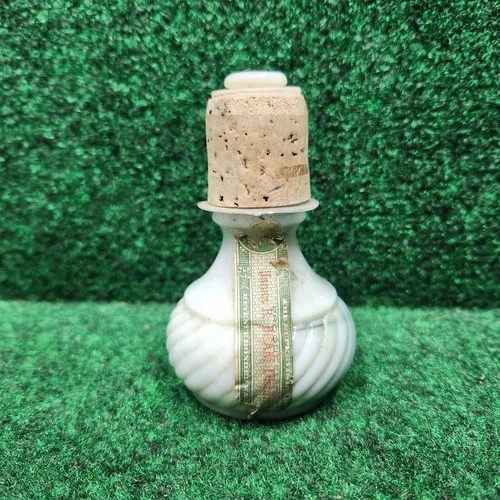 1- Vintage Jim James Beam Milk Glass Cork Decanter Stopper