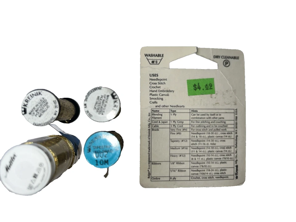 Lot  Metallic Gold Thread Blending, Kreinik, Balger, Spools are Mostly Full - Image 4 of 4