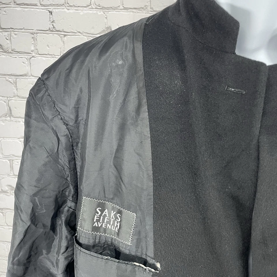 Blazer Armani Negro Cachemira Suave 3 Botones Muesca Ventilada Hecho en Italia Talla 41 Foto 4 de 4