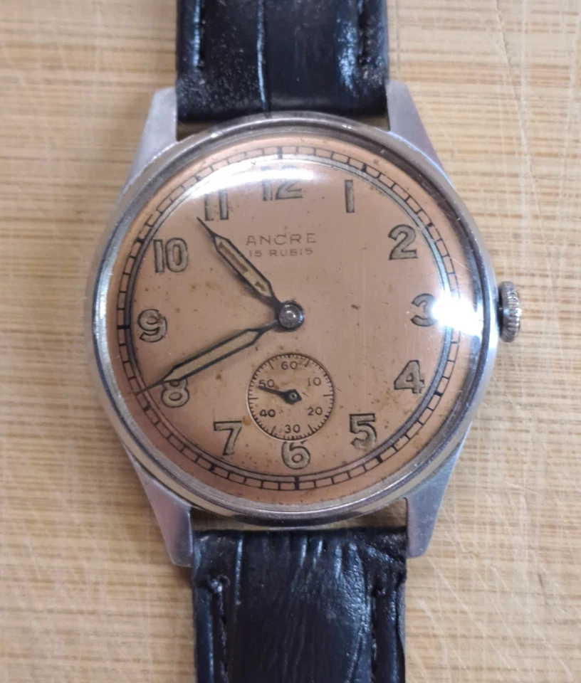 Ancre Vintage Armbanduhr Uhr mechanisch Handaufzug 15 Jewels - Bild 2 von 4