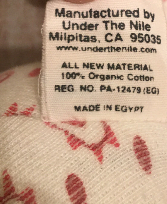 "Juguete para bebé Under the Nile mono raspado Egipto algodón orgánico peluche rojo 10""" Foto 3 de 4