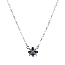 1/3ctw Natural White, Blue Diamond Womens XOX...