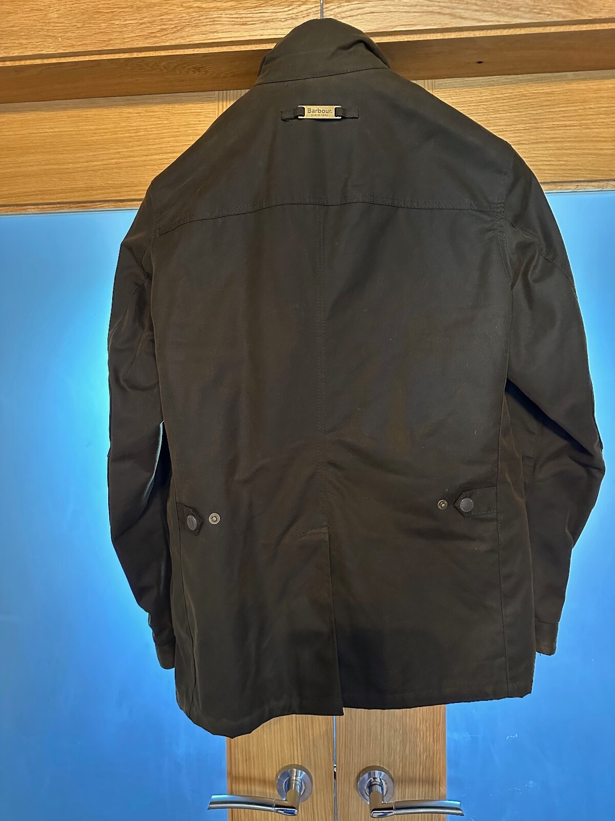 New Barbour Men's Ogston Waxed Cotton Jacket, Olive, Medium eBay