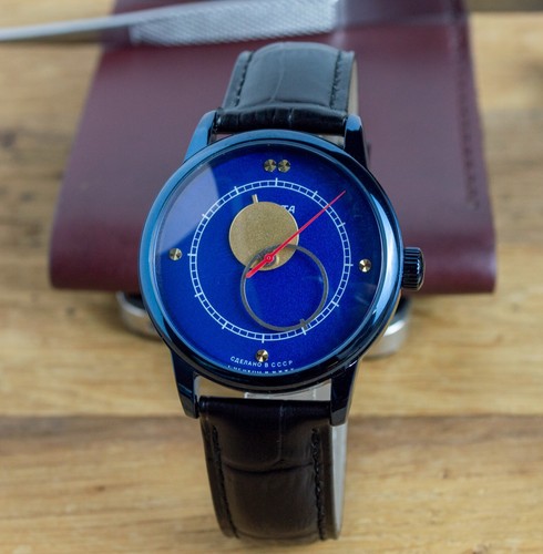 Reloj Pulsera Hombre Personalizado Raketa Copérnico Azul Raro URSS Raro Reparado - Imagen 7 de 11