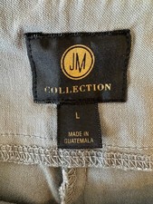 JM Collection Womens Full Length Stretch Pants Large Grey