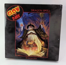 2005 Ceaco Glow In the Dark Dragon Spell Wizard 550 Piece Jigsaw Puzzle 24"x18"
