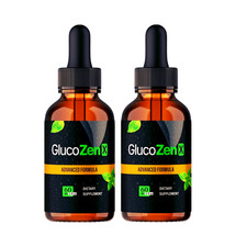  2-Pack GlucoZenX Drops - Gluco Zen X Liquid Drops, All Natural Formula