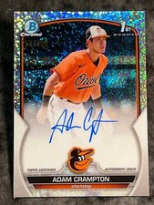 2023 Bowman Chrome 1st SPECKLE REFRACTOR PROSPECT ROOKIE AUTO Adam Crampton /299